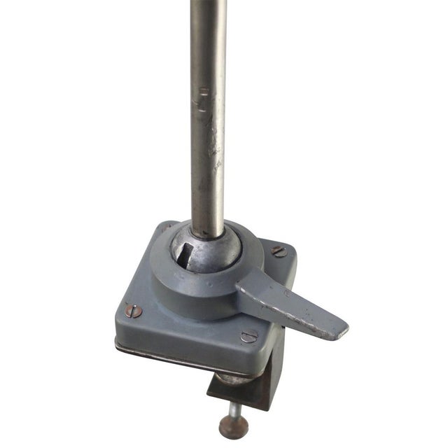 Vintage Industrial White Enamel Bakelite Gooseneck Machinist Desk Light For Sale - Image 6 of 7