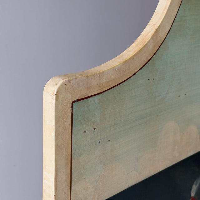 Hand Painted Antique Folk Art Screen by Sandi Wickersham Resnick For Sale - Image 11 of 11