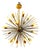 Mid Century Modern Brushed Brass Sputnik Chandelier | Starburst Pendant Light Fixture | Modern Chandelier | For Sale