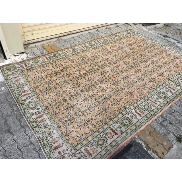 Handmade Turkish Home Living Rug For Sale - Image 10 of 11