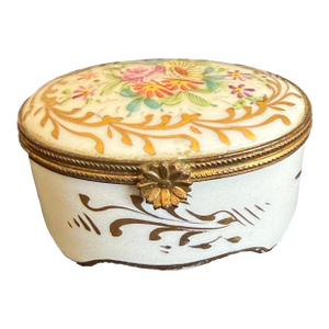 Antique Limoges Hand Painted Trinket Box