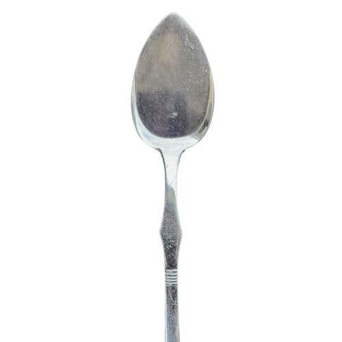 Traditional Vintage Stainless Steel Flat Spoon Set For Sale - Image 3 of 4