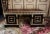 Imposing French writing table in style of Louis XIV. Piano black polished veneer on solid pinewood. Three part, straight...