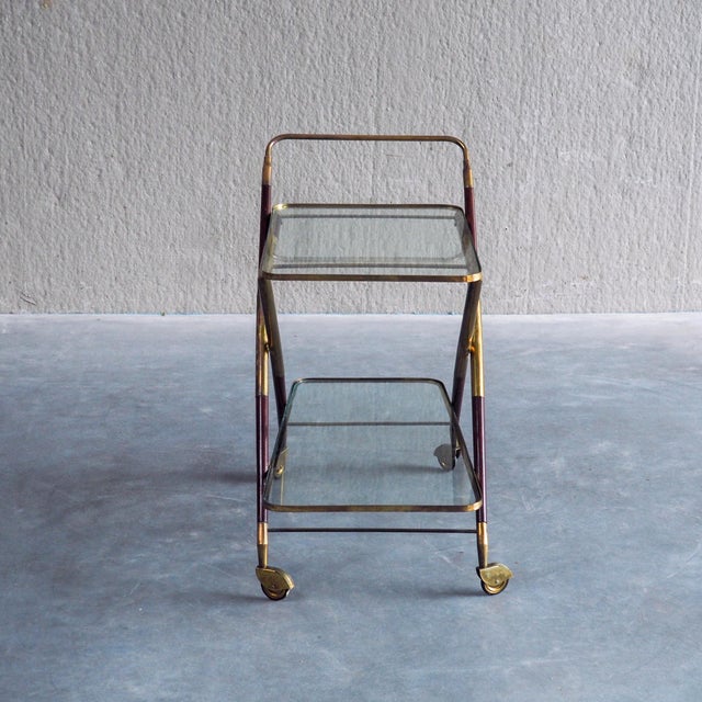 Italian Bar Trolley attributed to Cesare Lacca, 1960s For Sale - Image 16 of 18