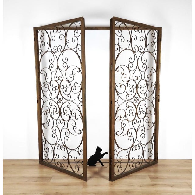 Wrought Iron Partition Gate, Italy, 1950s For Sale - Image 10 of 11