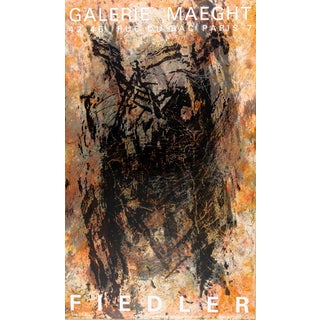 Abstract Composition Poster attributed to François Fiedler, 1990 For Sale