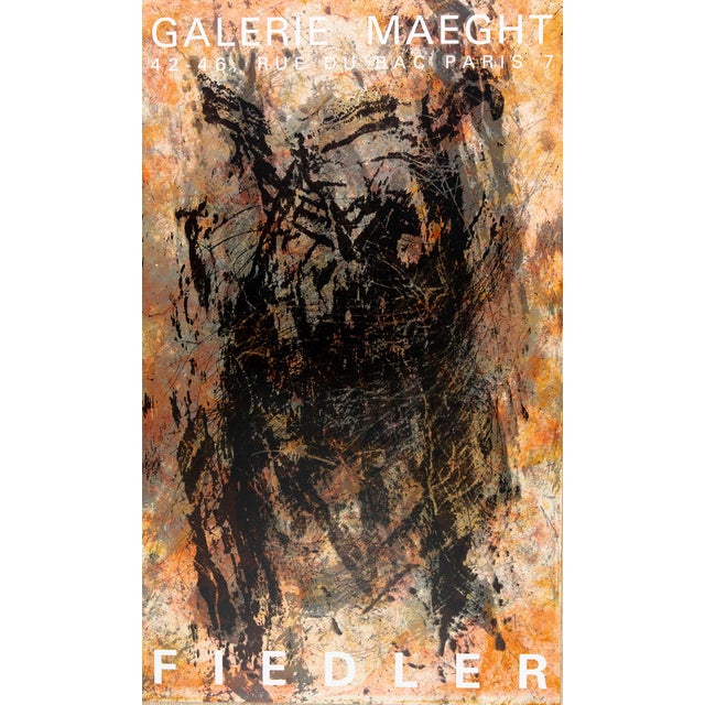 Abstract Composition Poster attributed to François Fiedler, 1990 For Sale