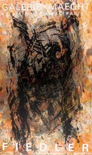 Abstract Composition Poster attributed to François Fiedler, 1990