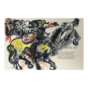 1976 Edouard Pignon Original Engraving Chevaliers No. 2