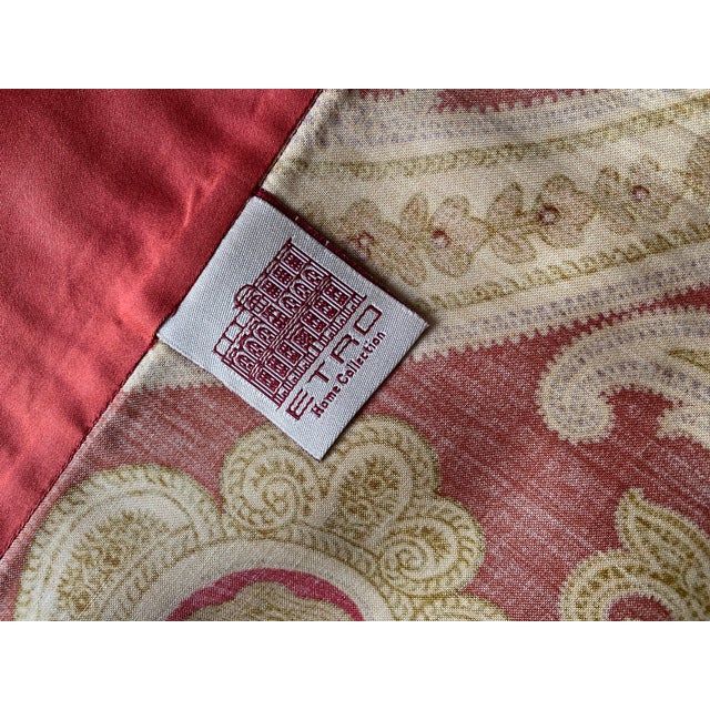 2010s Etro Italian Paisley Fabric Tablecloth With Banded Border 180cm X 280cm (70"x110") For Sale - Image 5 of 8