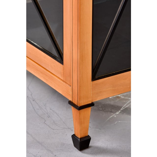 Wood European Bespoke Deco Glazed Cabinet For Sale - Image 7 of 12