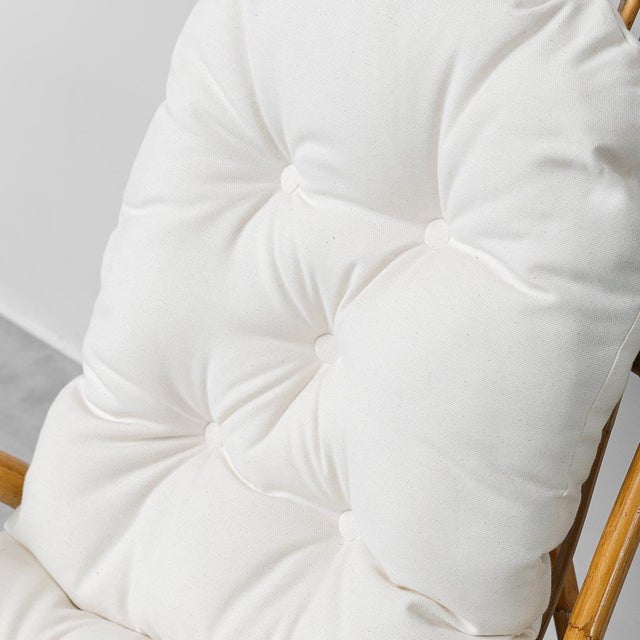 Bamboo Rocking Chair attributed to Dirk van Sliedregt for Rohe Noordwolde, 1970s For Sale - Image 3 of 12