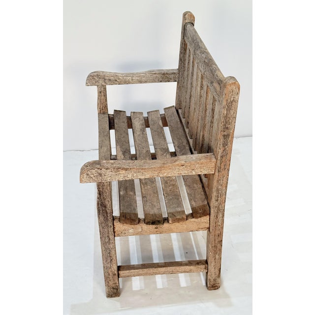 Children's Garden Bench or Seat of Teak From England For Sale In Austin - Image 6 of 10