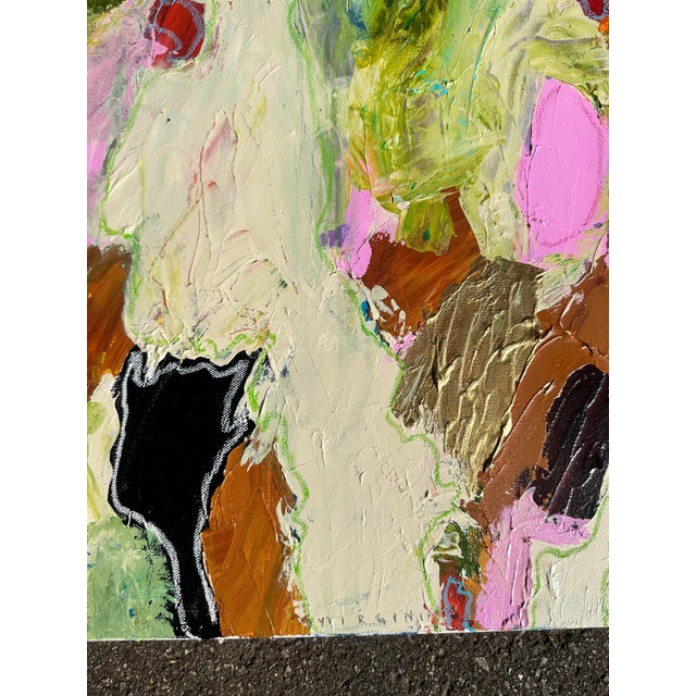 Abstract Original Abstract Painting on Canvas by Virginia Chamlee For Sale - Image 3 of 3
