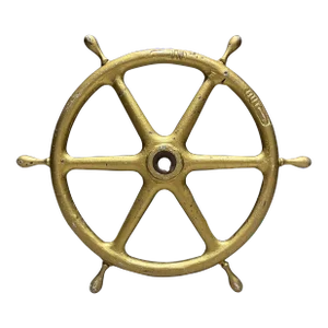 Forged Iron Ship’s Wheel in Gilt Paint Circa 1849