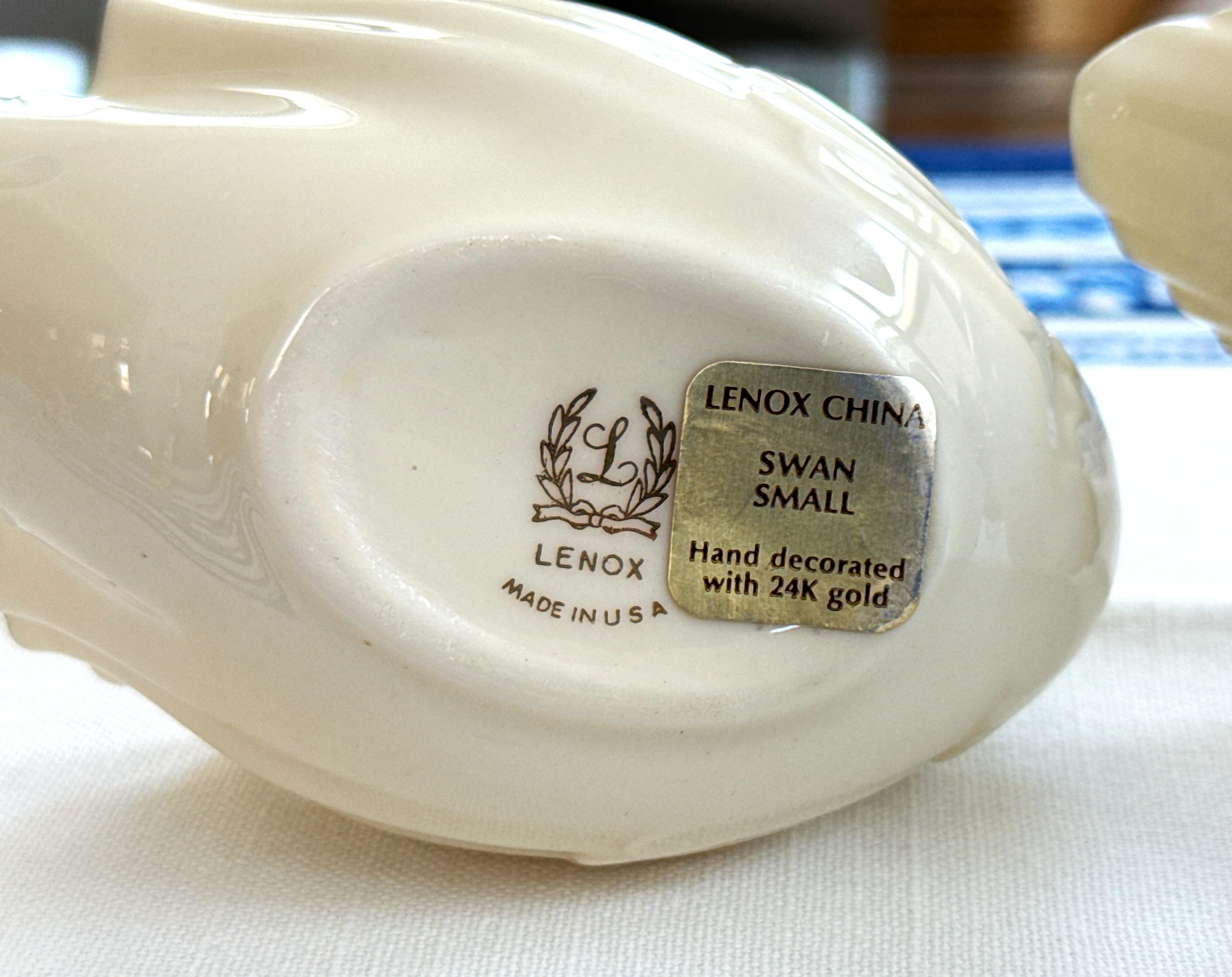 Vintage Lenox Porcelain Swans - Family of 3! | Chairish