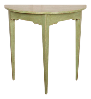 English Painted Demi-Lune Console Table, 1890s