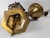 20th Century Arts & Crafts Brass and Slag Glass Gothic Tudor Revival Pendant Light For Sale - Image 11 of 15