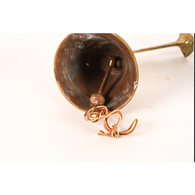 Vintage Wall-Mounted Brass Bells—A Pair For Sale - Image 10 of 10