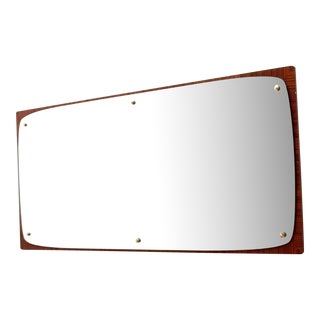 Large Retro Mid Century Wall Mirror Horizontal Landscape For Sale