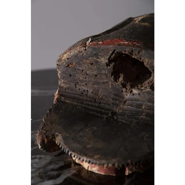 Wood Chinese Artist, Guanyin Bodhisattva, 16th Century, Polychrome Wooden Statue For Sale - Image 7 of 11