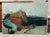 1970s Large Vintage Abstract Oil Painting of a Downhill Skier For Sale - Image 5 of 5