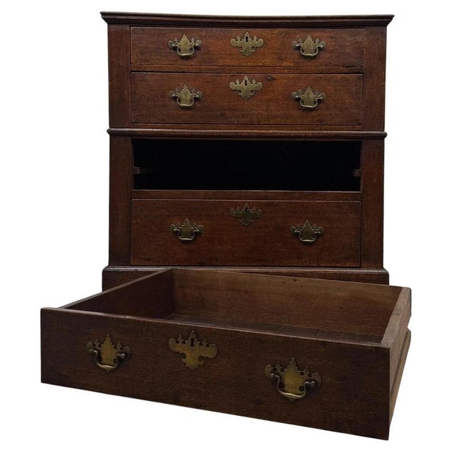 Antique William and Mary Oak Chest of Drawers, 1600s For Sale - Image 3 of 12