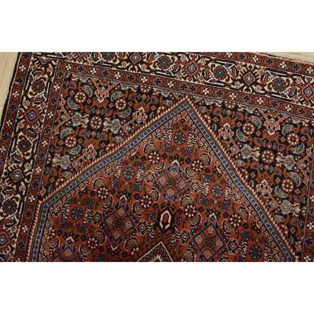 1990s Fine Bidjar Rug 2’10” X 4’11” Red Wool Traditional Hand-Knotted Carpet For Sale - Image 5 of 12