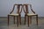 1930s French Art Deco Gondola Walnut Dining Chairs W/ Striped Green Fabric - Set of 6 For Sale - Image 9 of 12