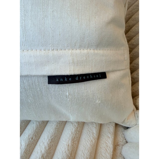 Anke Drechsel Pair of Embroidered Anke Drechsel Pillows For Sale - Image 4 of 4