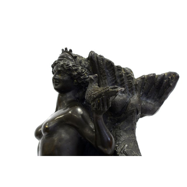 Ferdinando De Luca, Figurative Sculpture, 1921, Bronze with Yellow Marble Base For Sale - Image 3 of 11