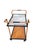Animal Skin Stitched Leather Trolley by Jacques Adnet, 1950s For Sale - Image 7 of 13
