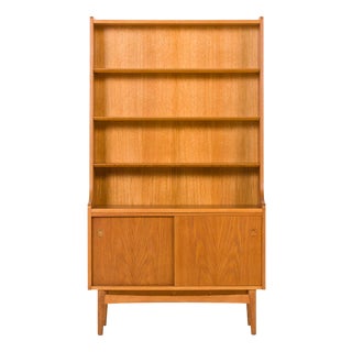 Vintage Oak Bookcase by Johannes Sorth for Nexo, 1960s For Sale