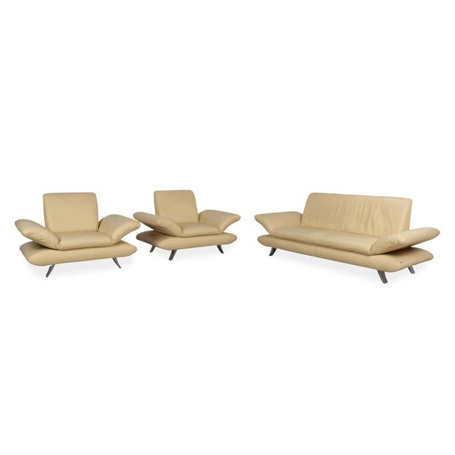 Rossini Armchair in Yellow Leather from Koinor For Sale - Image 6 of 15
