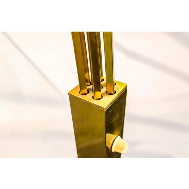Brass 7-Light Floor Lamp, Italy, 1970s For Sale - Image 6 of 10
