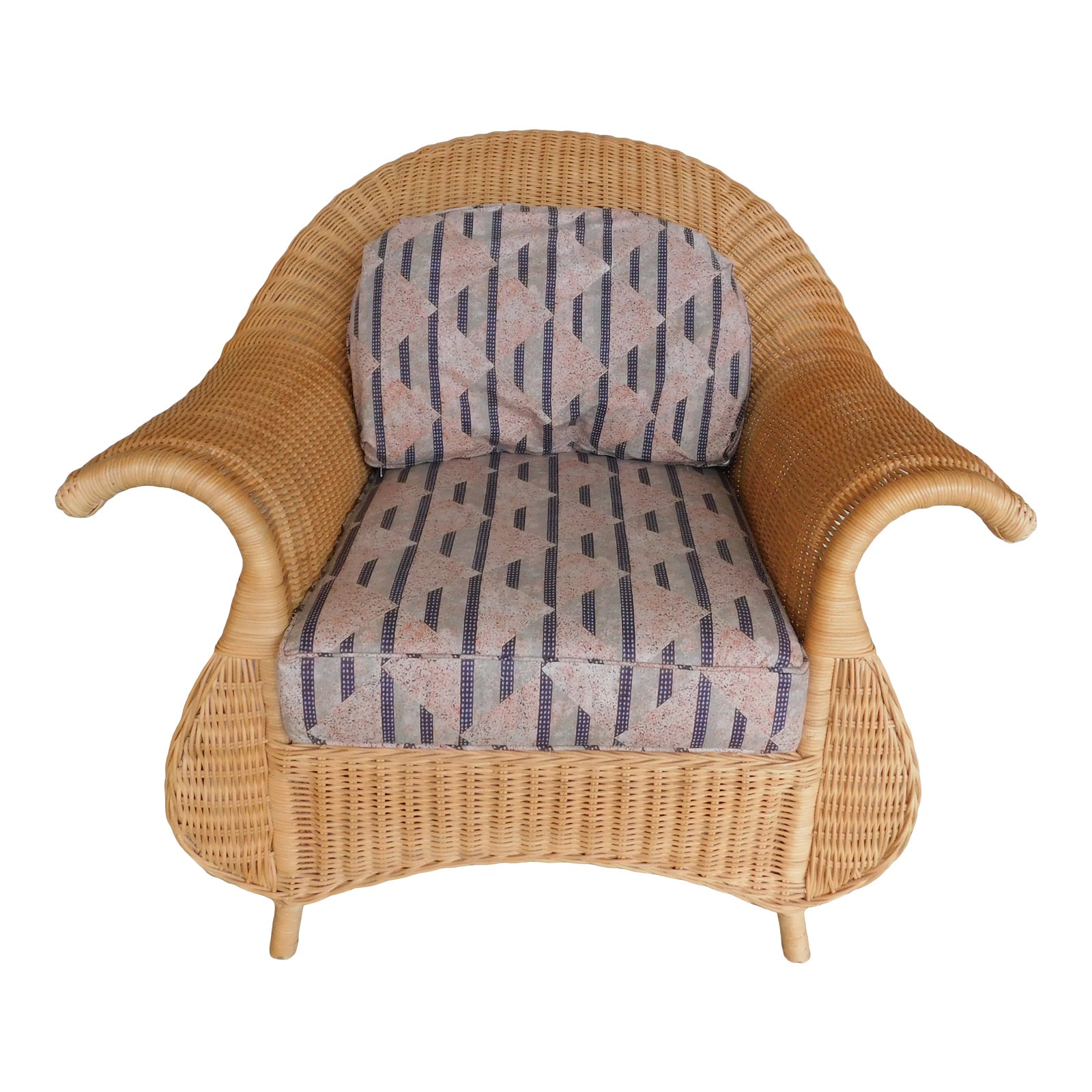 Lane Venture Fan Back Wicker Club Chair Chairish
