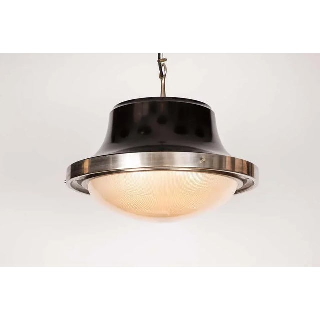 1960s 1960s Sergio Mazza 'Tau' Nickeled Brass Pendant for Artemide For Sale - Image 5 of 13