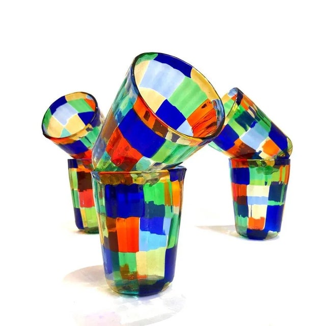 Fulvio Bianconi Glassware, 2004, Set of 6 For Sale - Image 3 of 18