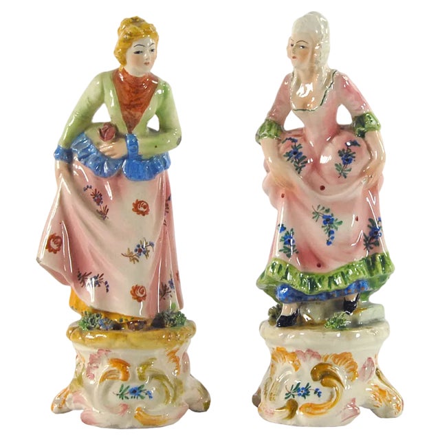 Vintage Italian Figurines from Capodimonte, 1950s. Set of 2, Set of 2 For Sale