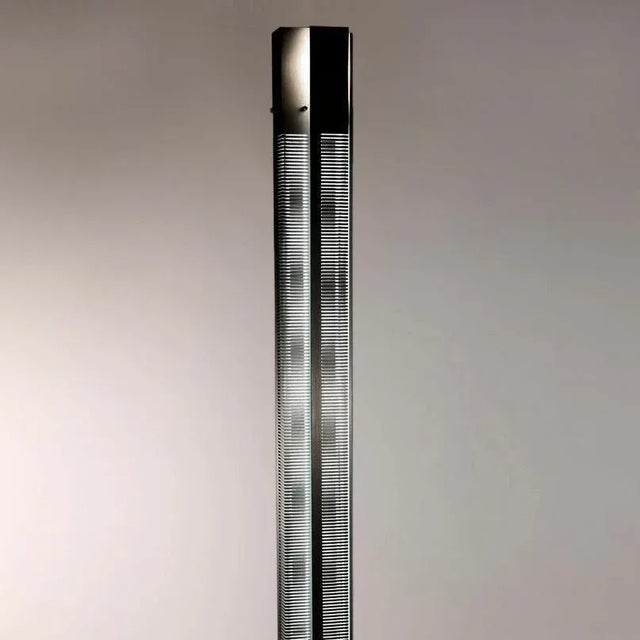 Contemporary Mid-Century Modern Black Signal Column Floor Lamps by Serge Mouille, Set of 3 For Sale - Image 3 of 13