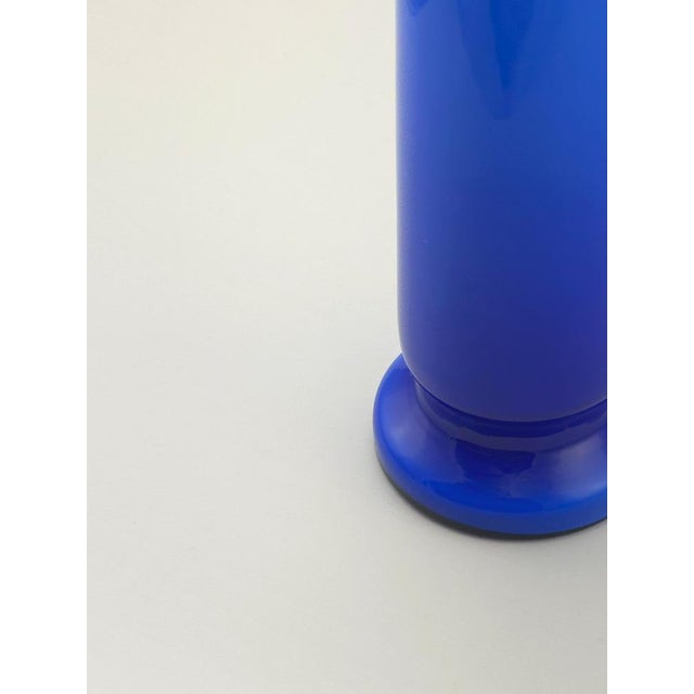 Cobalt Blue Glass Vase from Empoli, Italy, 1970s For Sale - Image 9 of 10