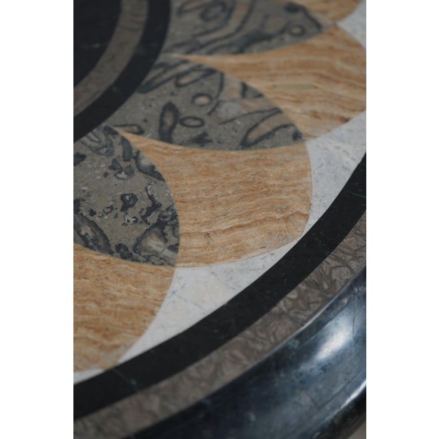 Maitland Smith Piera Dura Marble Top Rams Head Lamp Table For Sale - Image 10 of 12