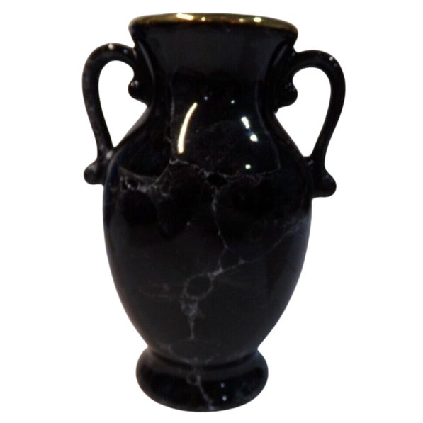 Mid-Century Modern Vintage Japan Cameo Black Vase For Sale - Image 3 of 4