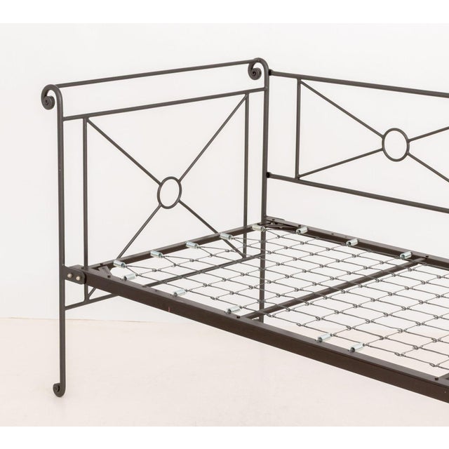 Late 20th Century Vintage Wrought Iron Daybed Frame For Sale - Image 5 of 9