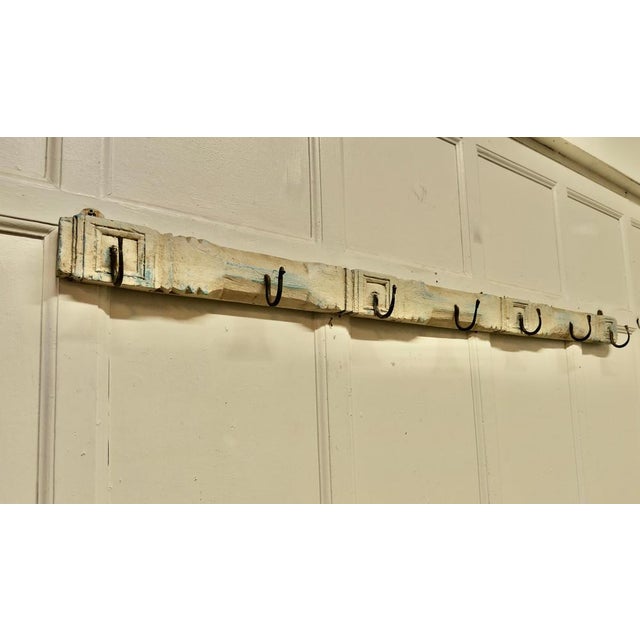 Late 19th Century Long 19th Century Folk Art Wooden 7 Peg Coat Rack, 1880s For Sale - Image 5 of 8