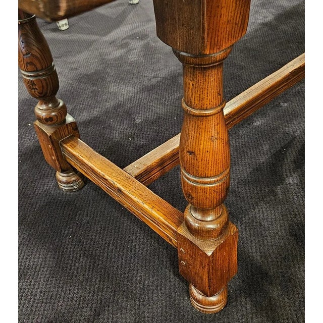 Mid 20th Century John Widdicomb Co. Farmhouse Wood Dining Trestle Table 7.5 Ft For Sale In New York - Image 6 of 12