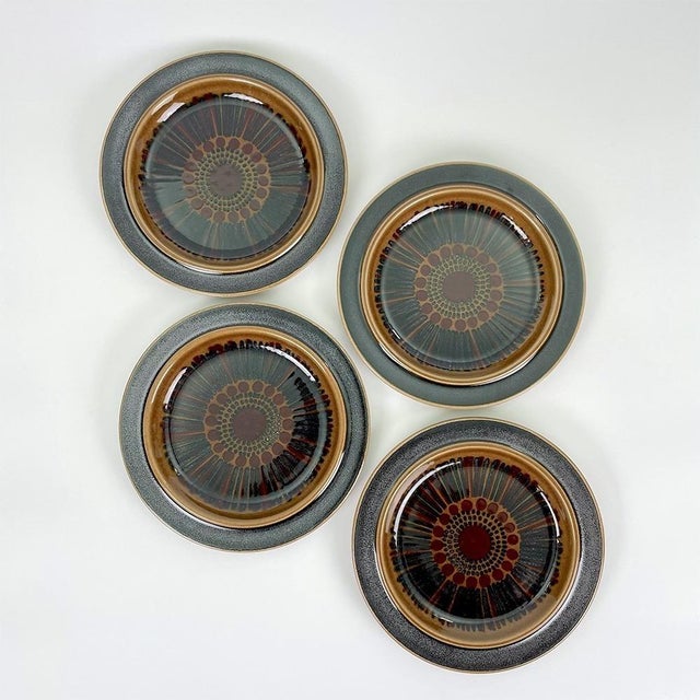 Arabia Finland Dessert Plates, 1960s, Set of 4 For Sale - Image 3 of 5