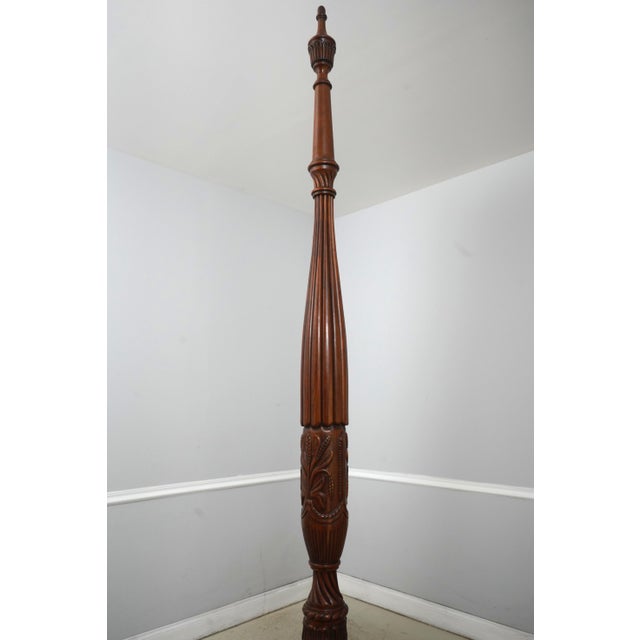 Harden Furniture Harden Queen Size Rice Carved Poster Bed For Sale - Image 4 of 17