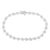 Elegant and timeless, this gorgeous sterling silver tennis bracelet features 0.5 carat total weight of round, rose cut...
