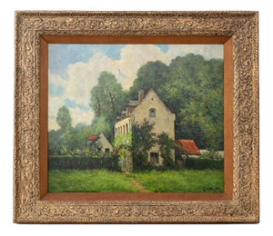 Wuest, Countryside House, Oil on Canvas, Framed